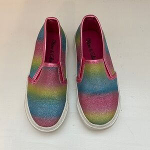 Colorful Glitter Slip-On Kids Sneakers